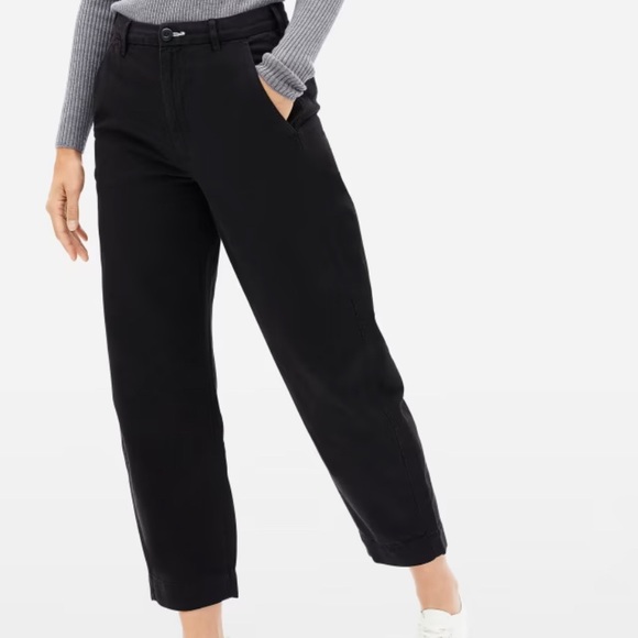 Everlane Curved/ barrel Black Canvas Pants - Picture 4 of 11